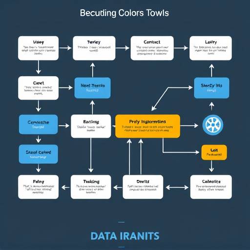 Data usage flow chart icon
