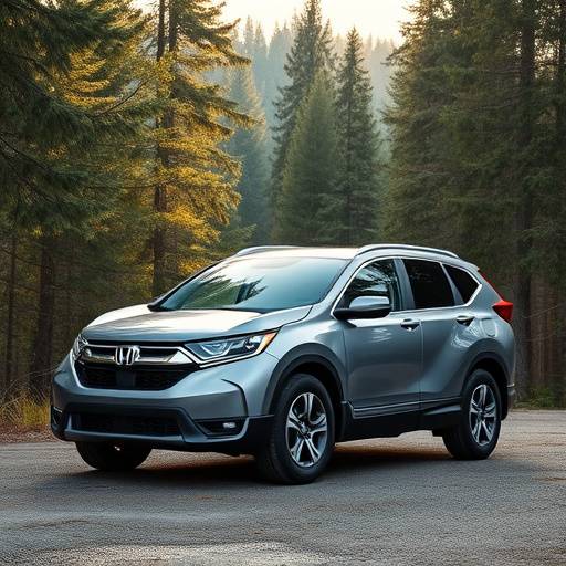 Gray 2022 Honda CR-V SUV in a forest setting