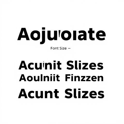 Icon of adjustable font sizes