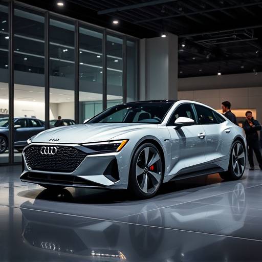 The unveiling of the 2024 Audi e-tron GT at Apex Auto Group's showroom